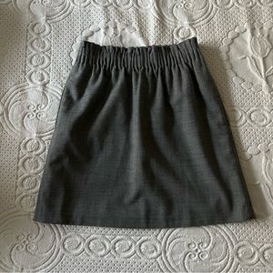 J. Crew Gray Wool Mini Skirt with Pockets